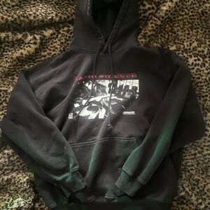 brandy melville black radio silence oversized boodie